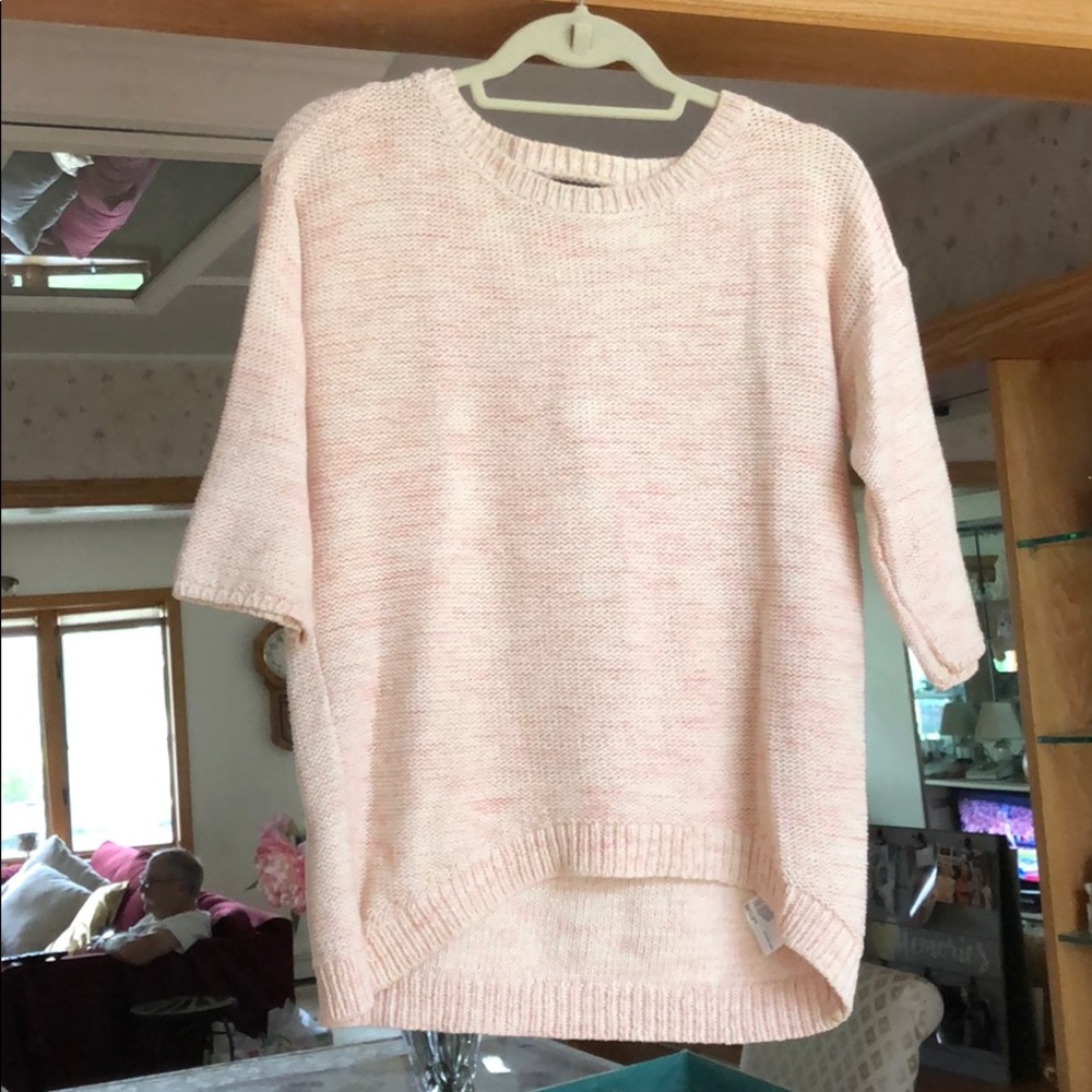Pink/white Banana Republic sweater